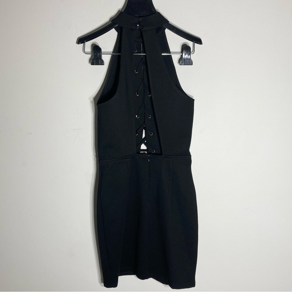 TOBI | Black Lace Up Halter Neck Dress - Picture 2 of 15